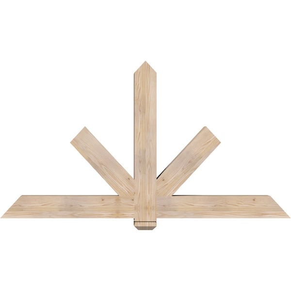 Ekena Millwork Kennewick Smooth Timber Gable Bracket, Douglas Fir, 72"W x 39"H x 5 1/2"D x 5 1/2"F, 13/12 Pitch GBW072X39X0606KEN00SDF - main